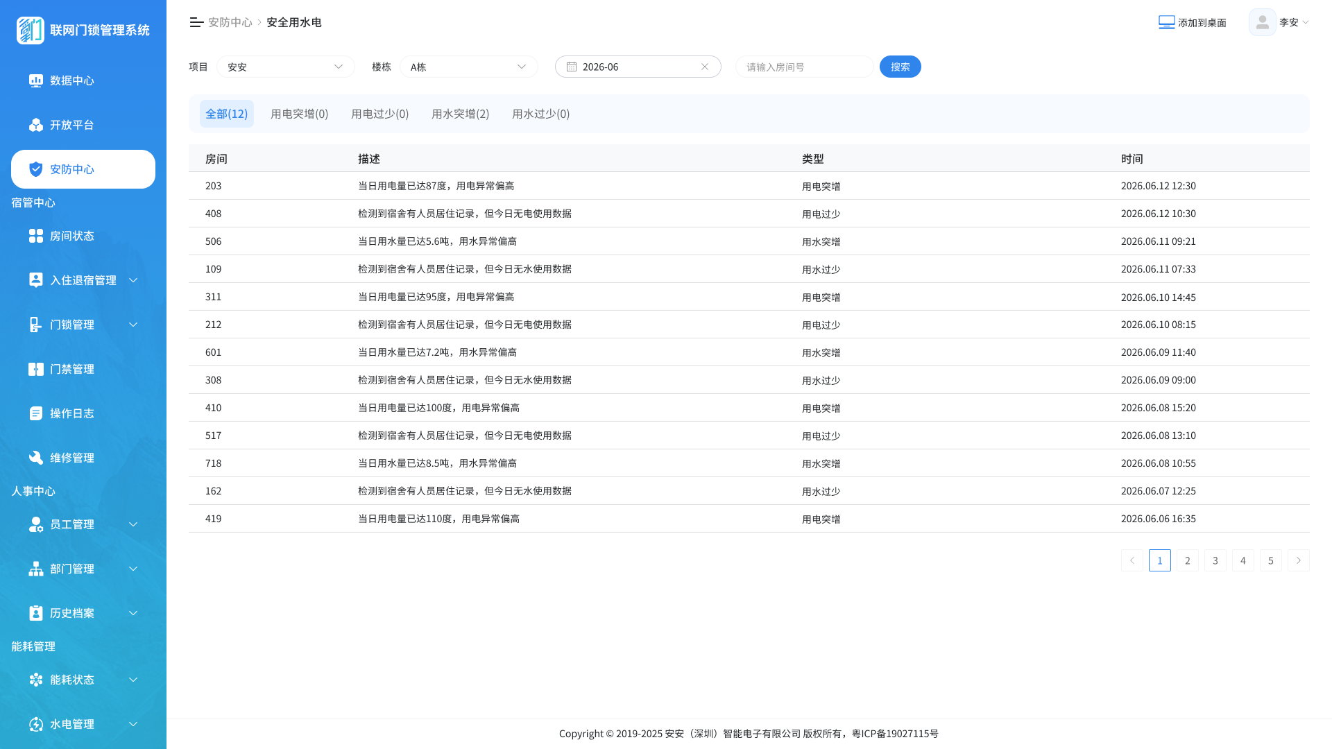 安全用水电异常